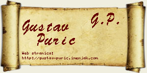 Gustav Purić vizit kartica